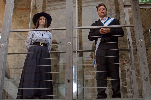 Ivan Hribar and his daugter are telling the story of Ljubljana castle Ljubljana castle, Ljubljana old town, Ljubljana castle funicular, Slovenian castles, Things to do in Ljubljana, Travel to Slovenia, Slovenia travel, traveling to Slovenia, places to visit in Slovenia
