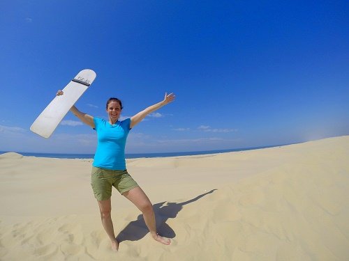 Australia travel - Port Stephens, sandboarding Australia travel, Port Stephens, YHA, Samurai Beach Bungalows, sandboarding, paddling, what to do in Port Stephens